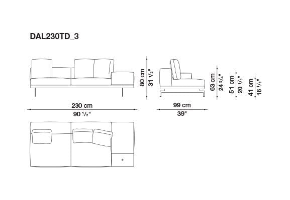 3-местный тканевый диван B&B Italia док ARCH-00033457 - Вид №8