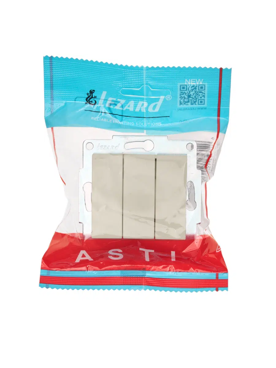 ASTI Выключатель тройной крем механизм LEZARD 7081-0388-109