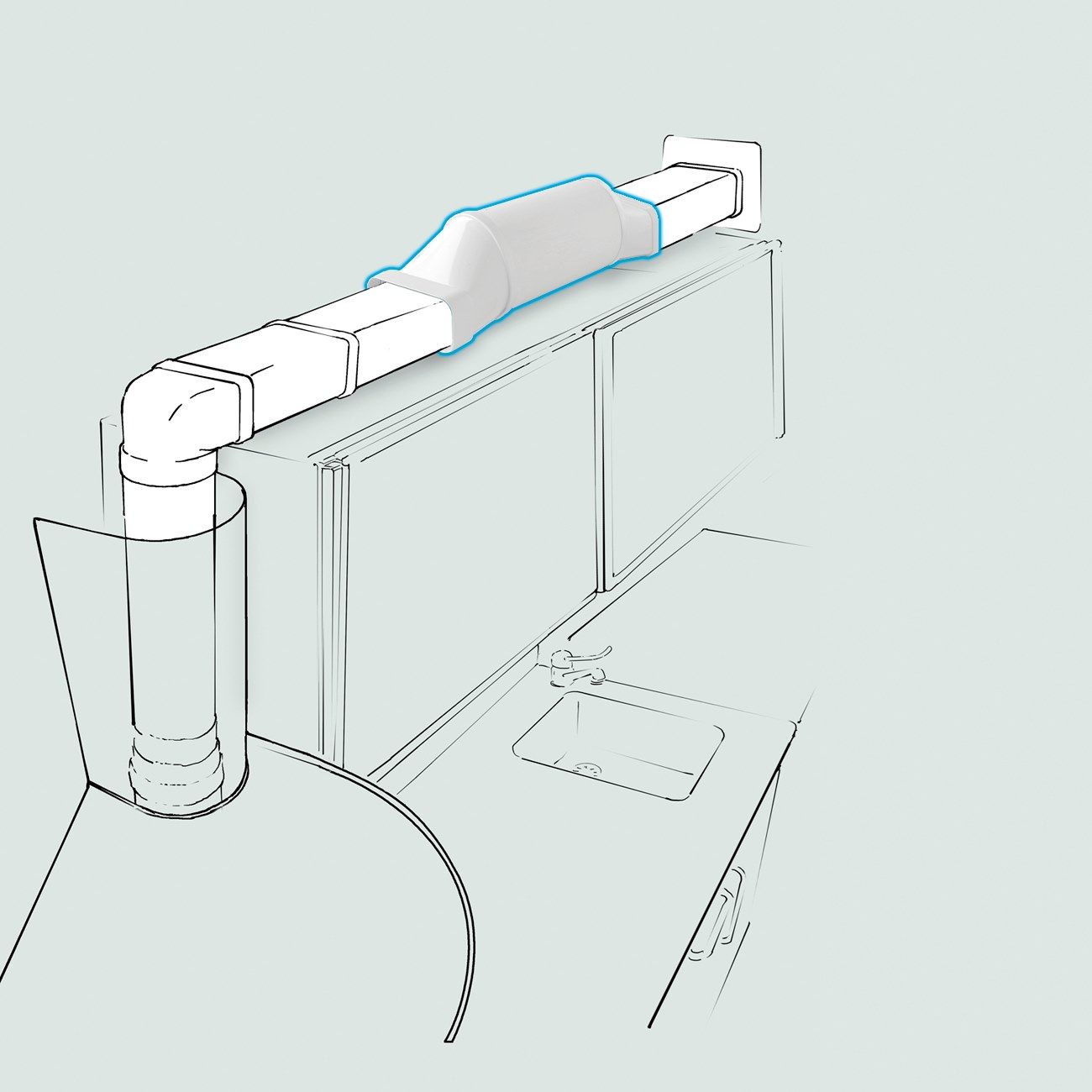 Глушитель для воздуховода 150 × 70 мм First Corporation вентиляция ARCH-00135008 - Вид №1