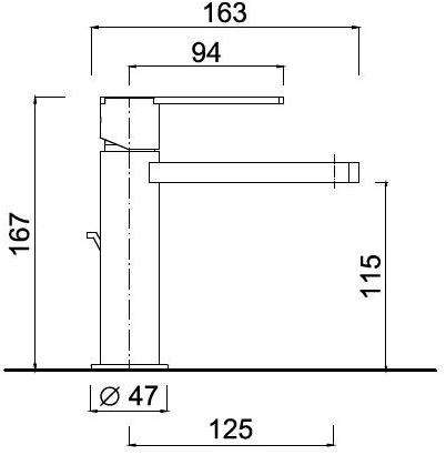 Rubinetteria Giulini Смеситель для умывальника, однорычажный Surf F5805a - Вид №2