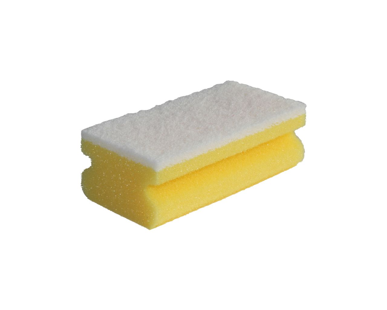 SRH009 Профессиональная нецарапающая мочалка для деликатных поверхностей, желтая пена, белое волокно, 10 шт. в упаковке Merida 