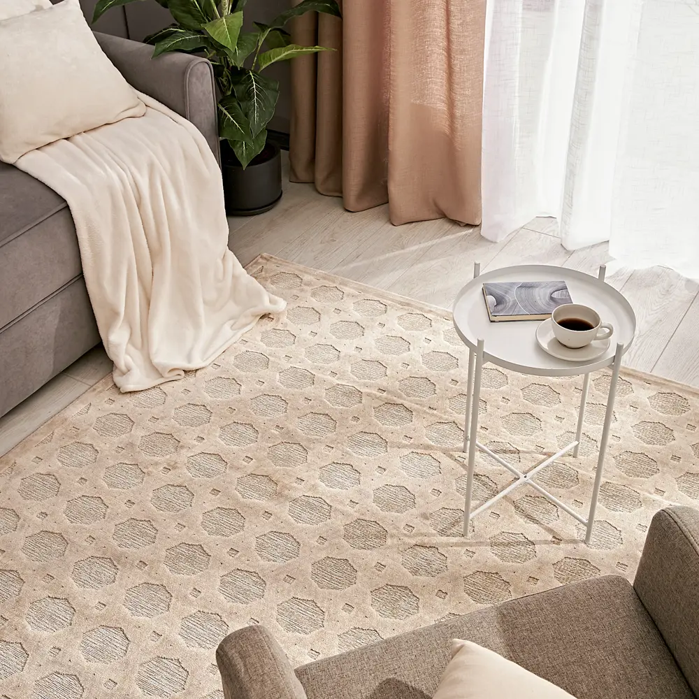 Ковер вискоза Рим 393E 195x280 см цвет бежевый CTIM STLM-2000758