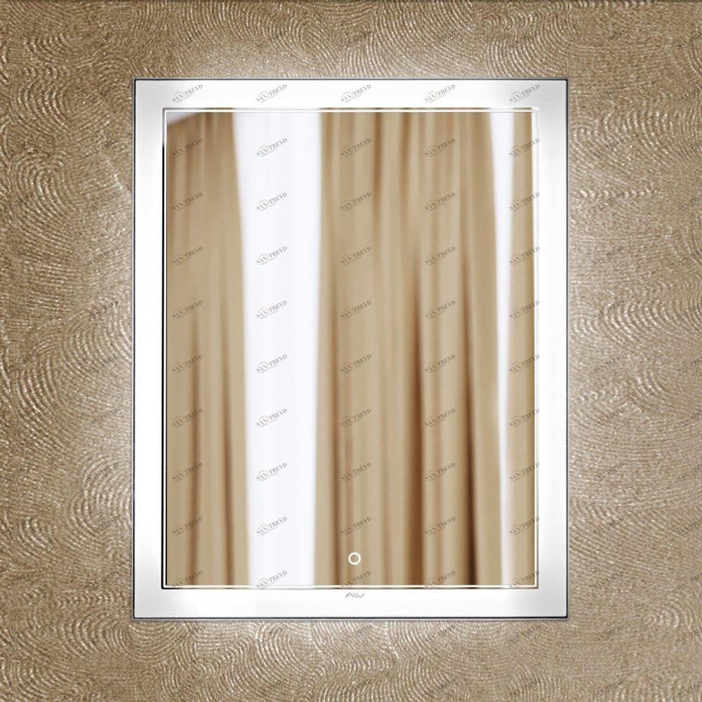 Зеркало настенное с подсветкой 80х80 см белое Bella Lux ALAVANN BELLA LUX 303912 Белый;зеркальный 