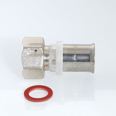 VTm.222.N.001604 Пресс-фитинг с накидной гайкой Valtec 16 мм х 1/2"  - Вид №8