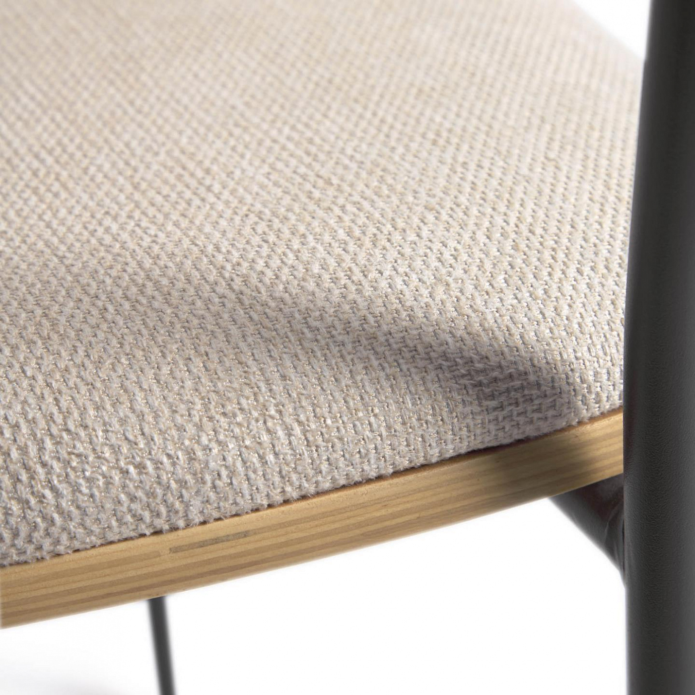 108284 Стул дубовый шпон в натуральной отделке и черный металл La Forma Maureen  - Вид №1