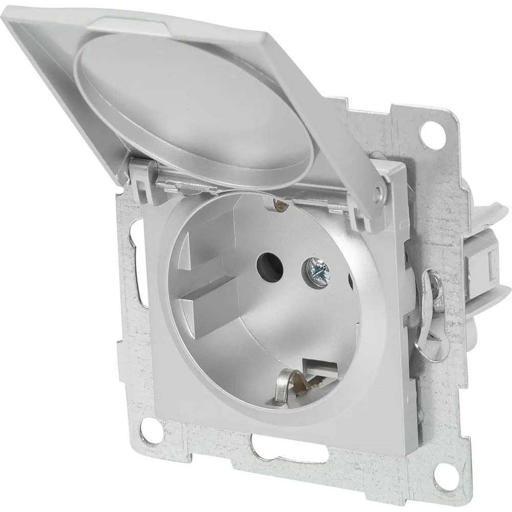 Розетка влагозащищенная GUSI Electric с заземлением IP44 серебро 84695691 Ugra STLM-0053791
