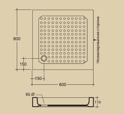 ML.PDQ-28.050.BI Поддон душевой Migliore  - Вид №1