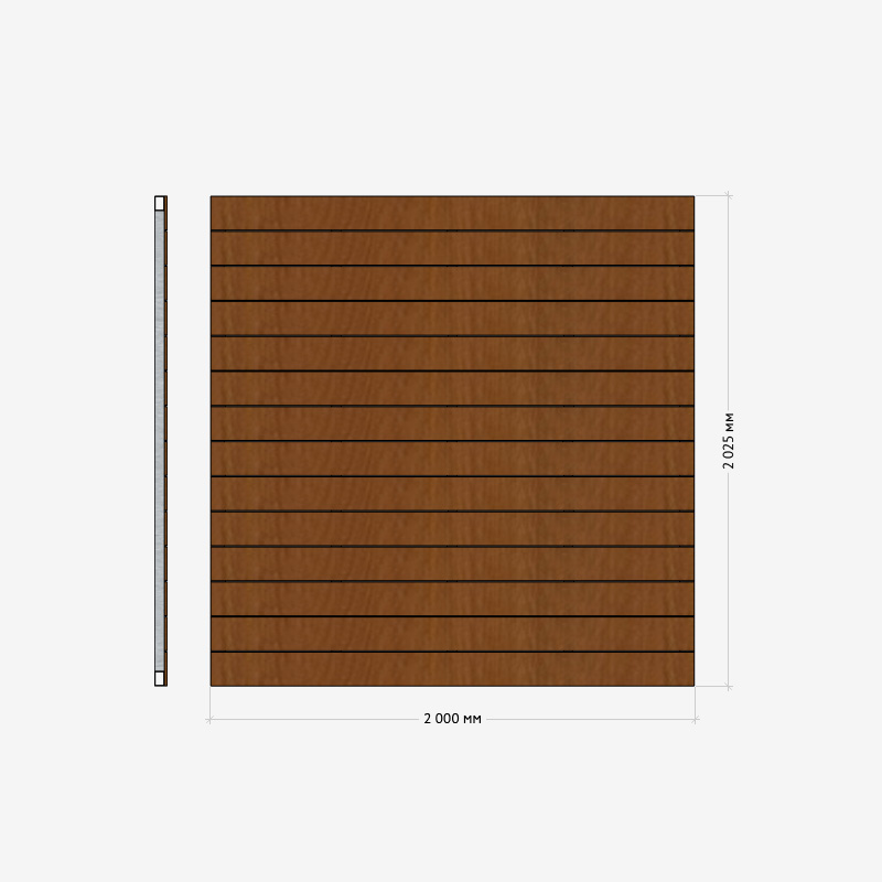 Заборная секция «Горизонтальная» 2×2,025м RUSDECKING sun-id-1025052 - Вид №1