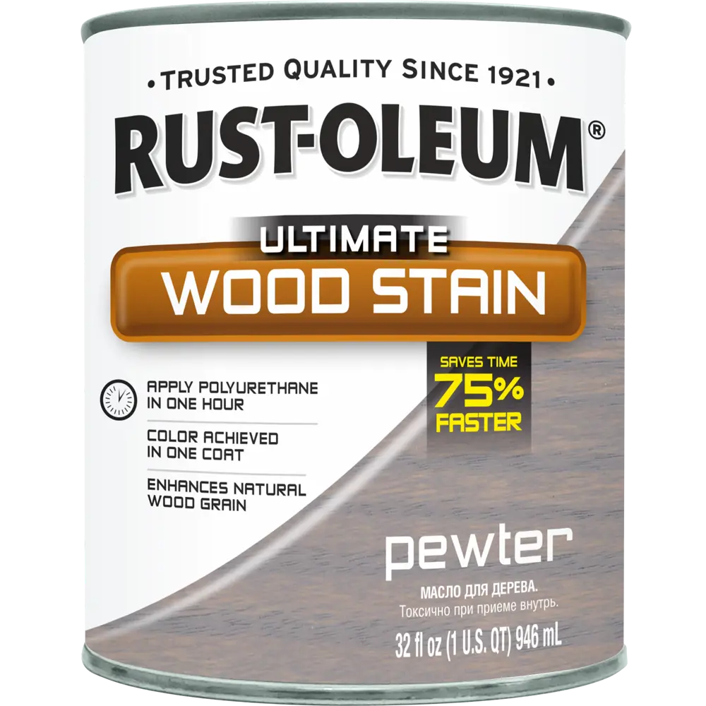 Масло тонирующее Ultimate цвет олово 0.946 л RUST-OLEUM STLM-2075175 - Вид №1