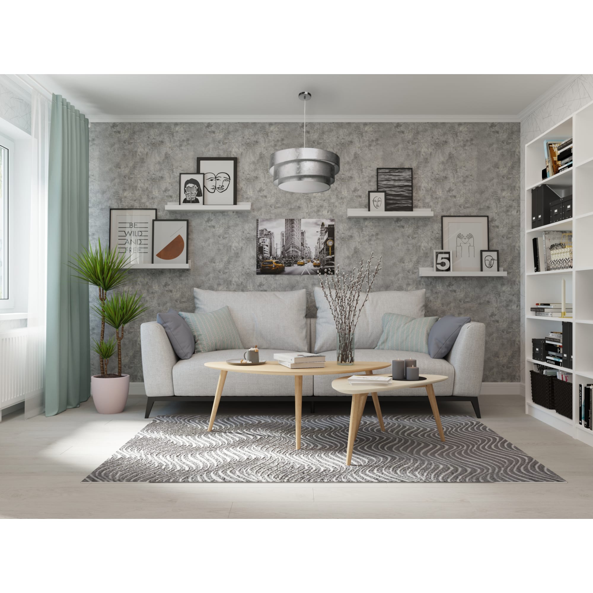 17786492 Стеллаж Кабуки 60x201x28 см, ЛДСП, цвет белый Santreyd  - Вид №5