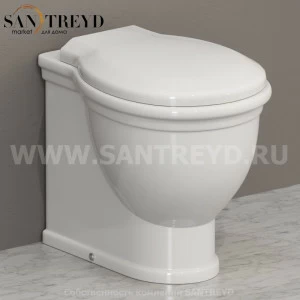 PA025BI Приставной унитаз напольный Белый Ceramica Globo PAESTUM Италия