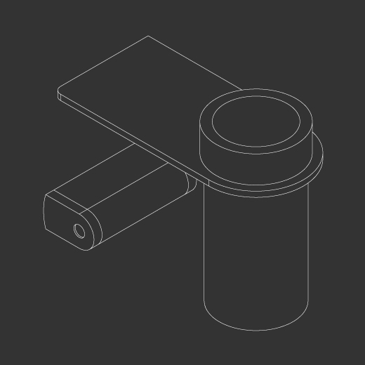 Полка с Delrin® держатель зубной щетки, установки на левой  LTZ108 CEADESIGN  - Вид №1