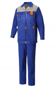 65194 Костюм "Профессионал" женский василек-светло-серый  Летняя спецодежда  размер 44-46/158-164