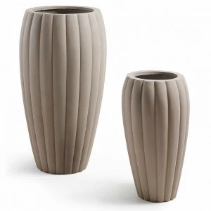 Ваза бетонная серая Linn от La Forma, 2 штуки LA FORMA LINN 342694 Серый