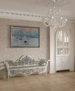 T1130 Tifernoit Скамейка с декором "Fiori & Nastri" Ingresso