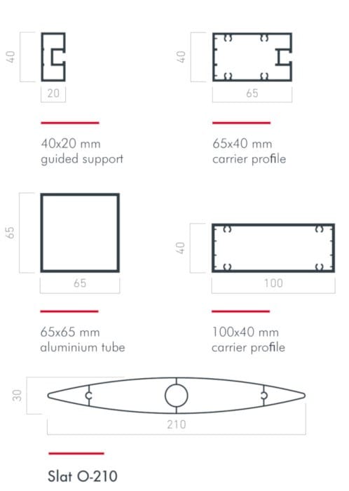 Поворотные алюминиевые жалюзи Saxun O-210 ARCH-00102108 - Вид №2