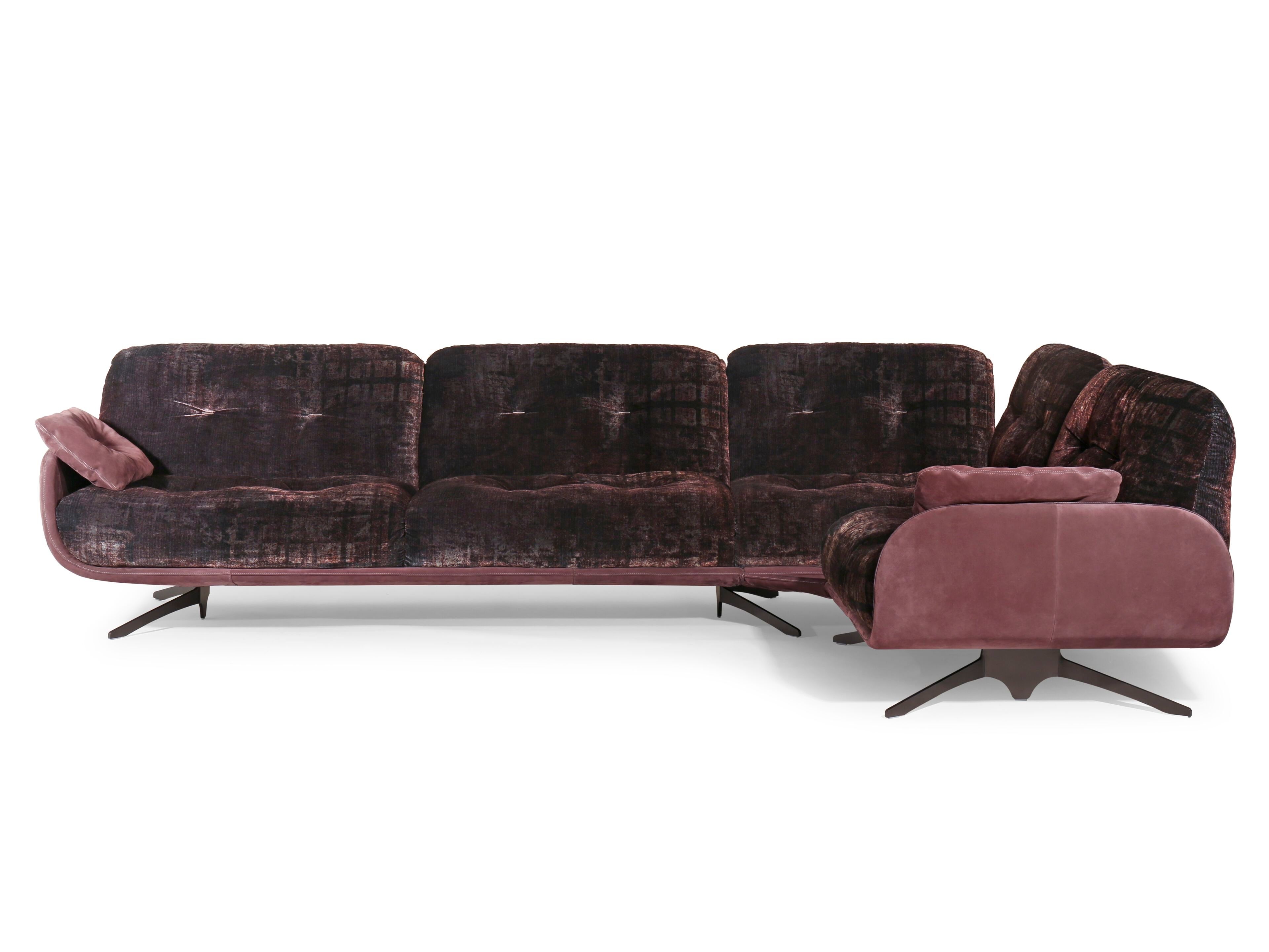 Бархатный угловой диван Borzalino Ayton ARCH-00144520