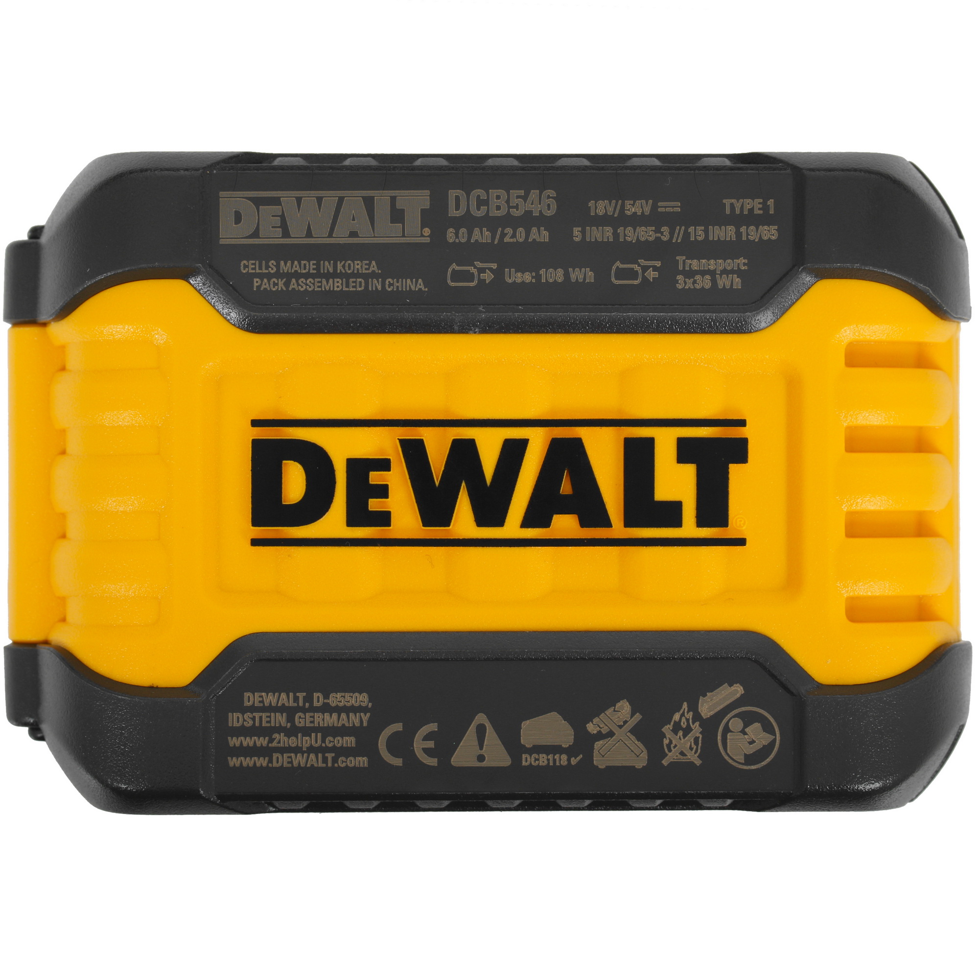 Аккумулятор DeWalt DCB546 XR FLEXVOLТ 18/54V 8168574 STDN-0109614 - Вид №2