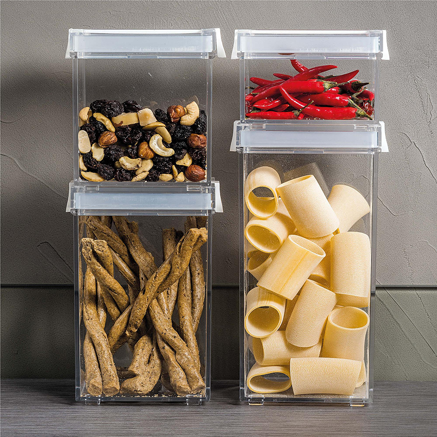 Контейнер с крышкой Click&Fresh XL серый Guzzini 16920333 - Вид №1