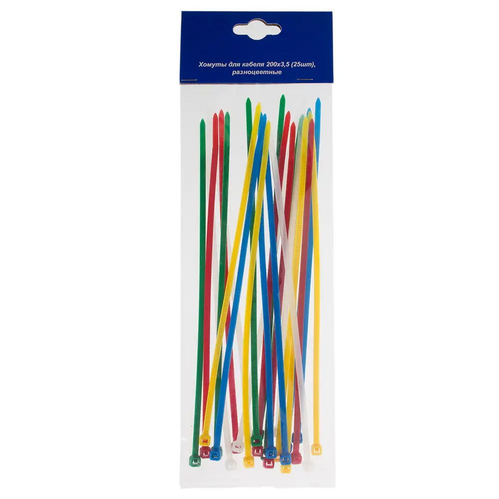 Кабельная стяжка 200x3.5 мм нейлон разноцветные 25 шт Santreyd STLM-2184212 - Вид №1
