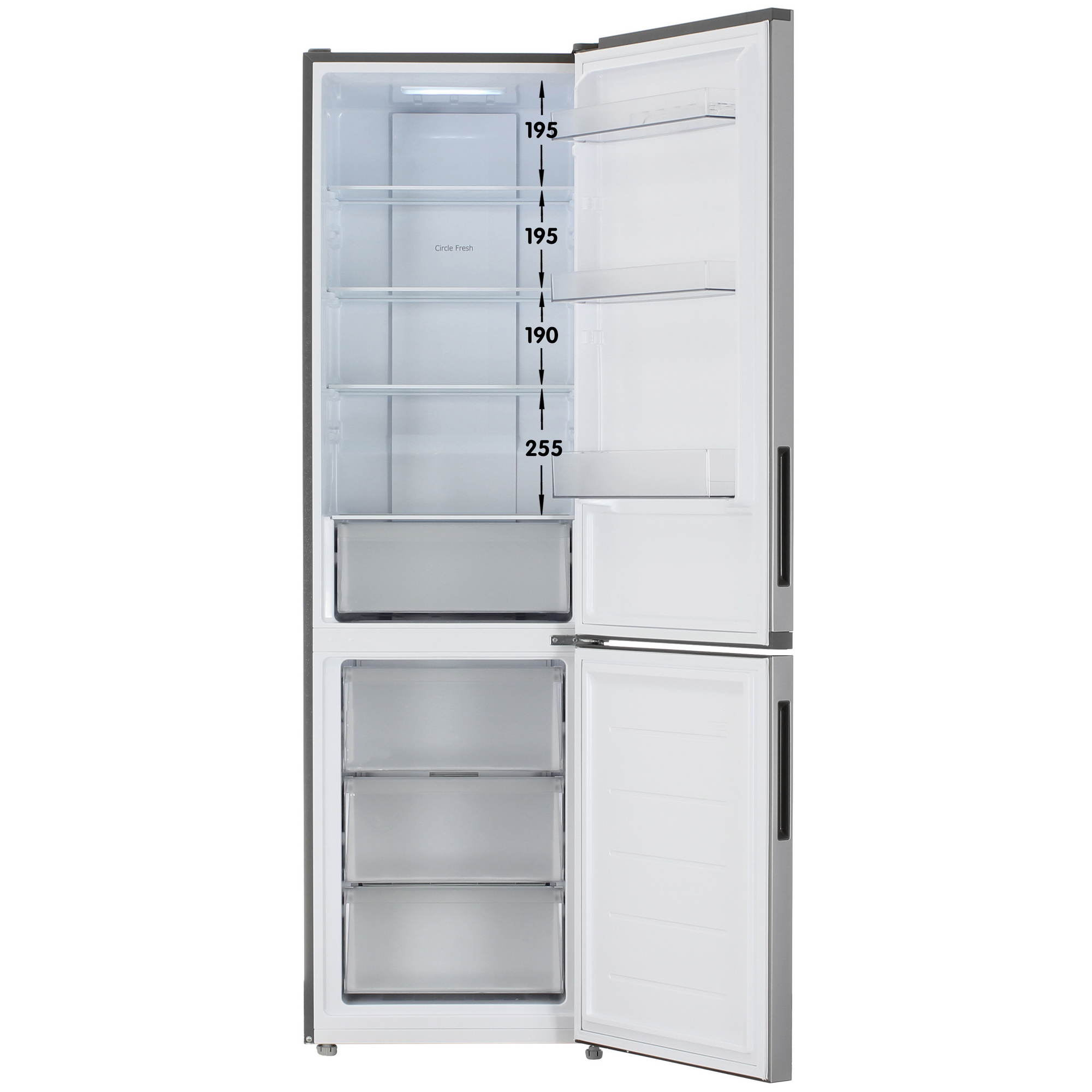 9248219 Холодильник с морозильником   Candy CFN6200SD серебристый STDN-0073195 - Вид №1