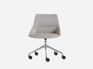 Тканевый регулируемый по высоте рабочий офисный стул с колесами