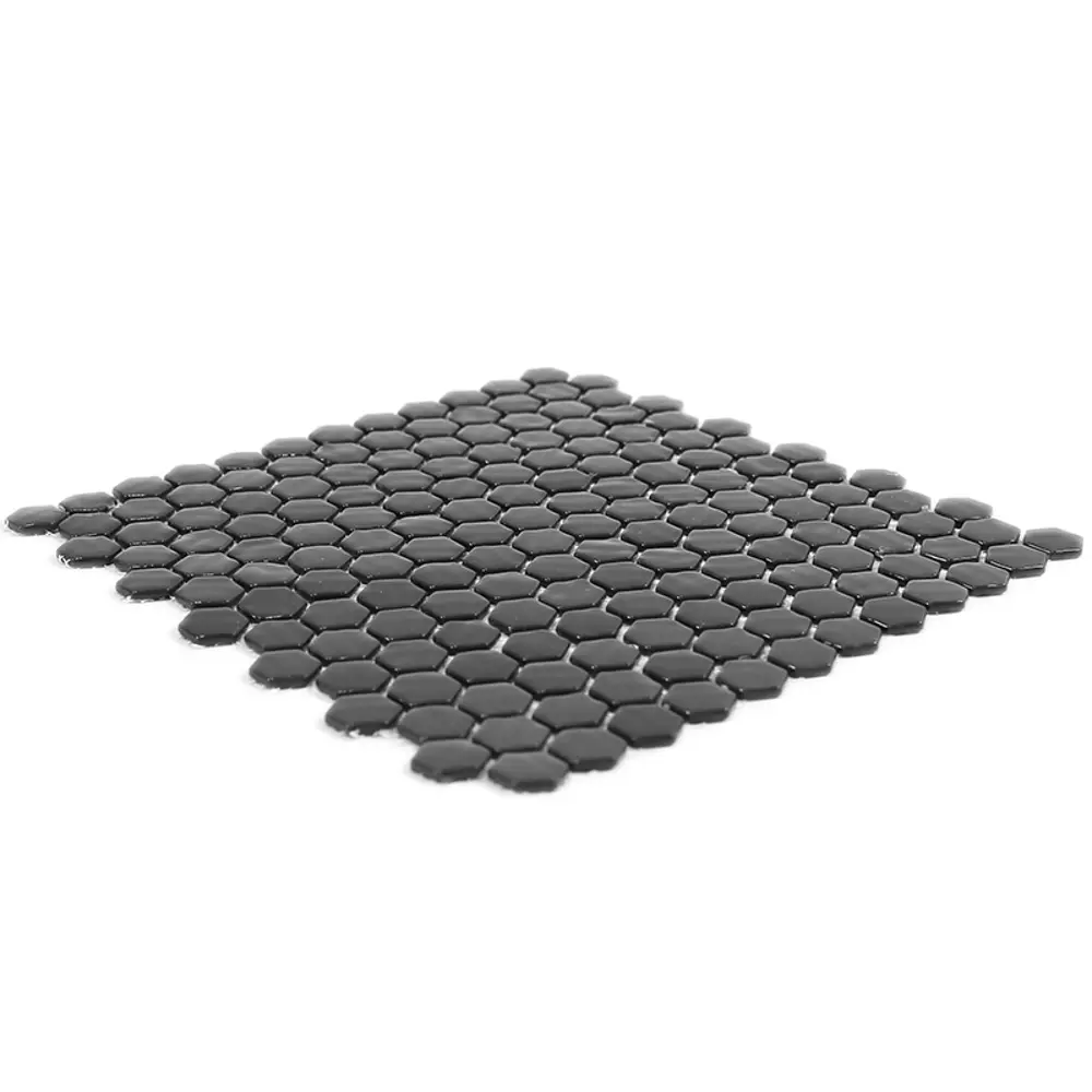 Мозаика стеклянная Natural STP-BK001-HEX 29x29 см цвет черный Santreyd Steppa STLM-2066524 - Вид №3