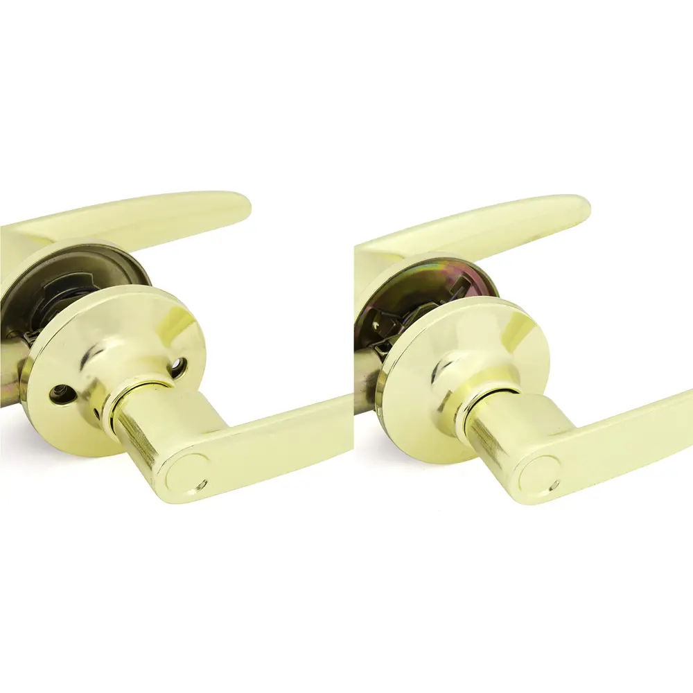 Ручка-защёлка 3502 PB PS, без запирания, цвет золото ФАБРИКА ЗАМКОВ STLM-2015005 - Вид №2