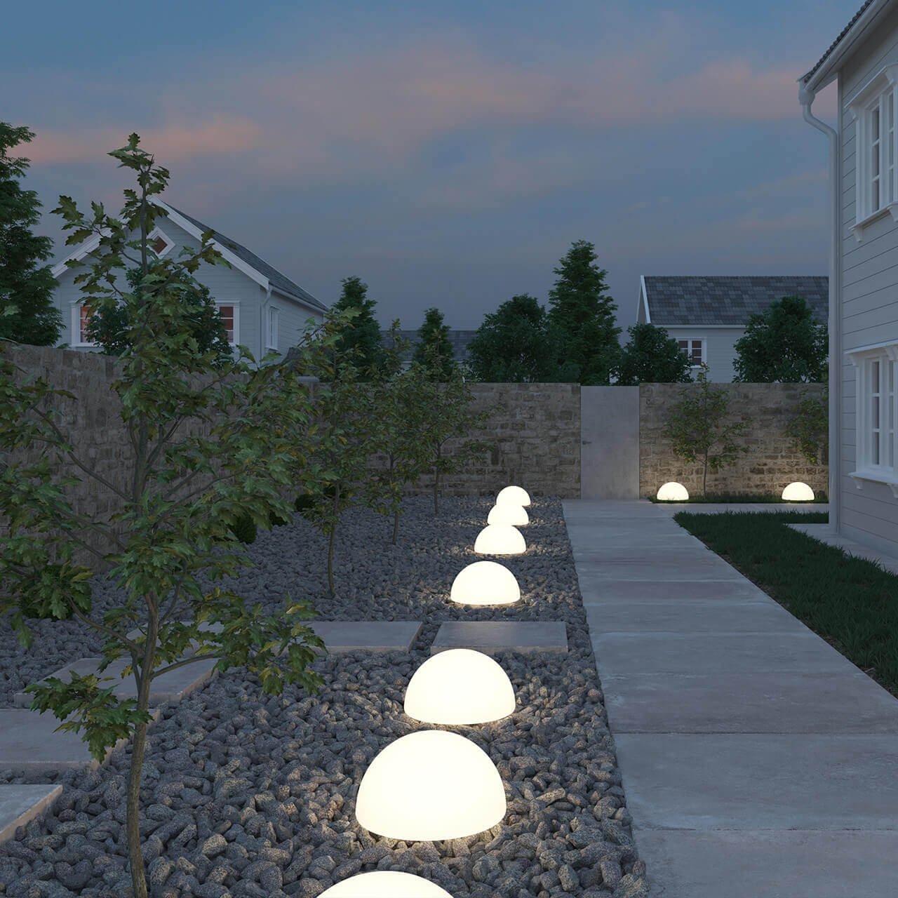 Ландшафтный светильник M3light Semisphere 21577010 M3LIGHT SEMISPHERE 311911 Белый  - Вид №1