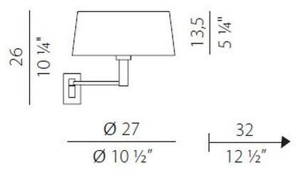 PANZERI Настенный светильник из латуни с фиксированным кронштейном Classic sun-id-1475893 - Вид №1