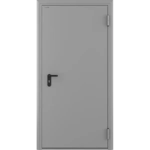 Дверь противопожарная EI60 98x205 см правая цвет светло-серый RAL7035