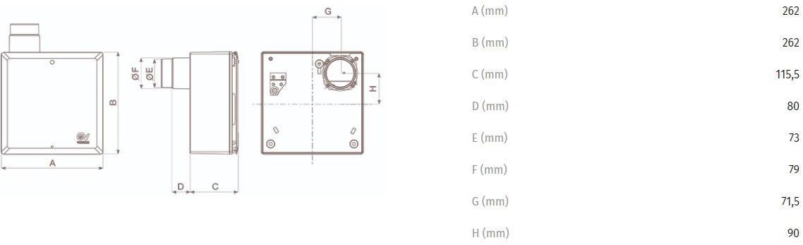 Vortice Центробежный аспиратор Vort quadro evo 11537 - Вид №5