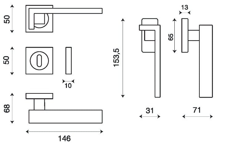 Оконная ручка DK KLEIS графит ARCH-00105080 - Вид №2