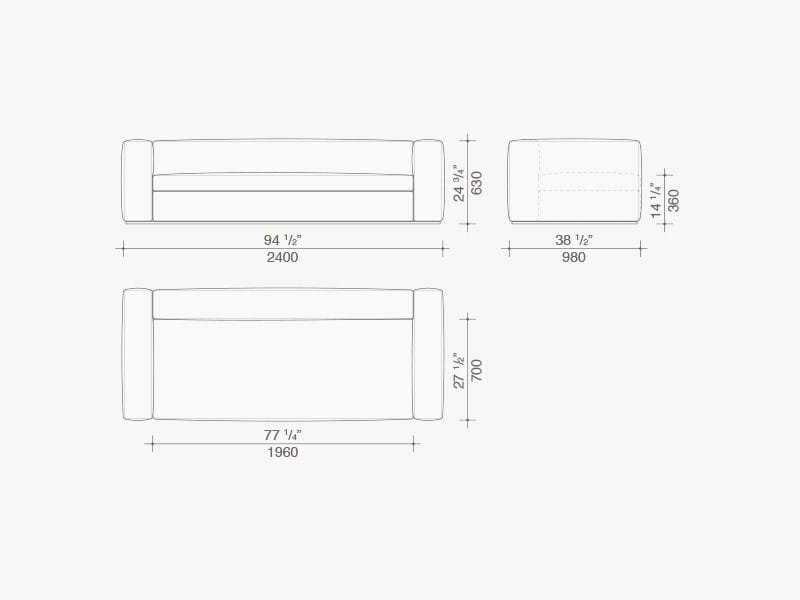 3-местный тканевый диван Lema SNAP ARCH-00138198 - Вид №7