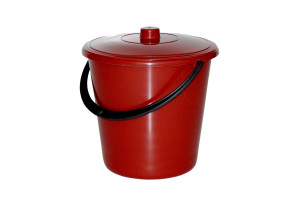 16727946 Хозяйственное ведро с крышкой 10 л, красное Bl-19902-2 BlagPlast