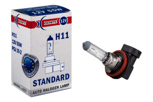 16658528 Автомобильная лампа STANDARD H11, PGJ19-2, 1 шт. 1007011 XENITE