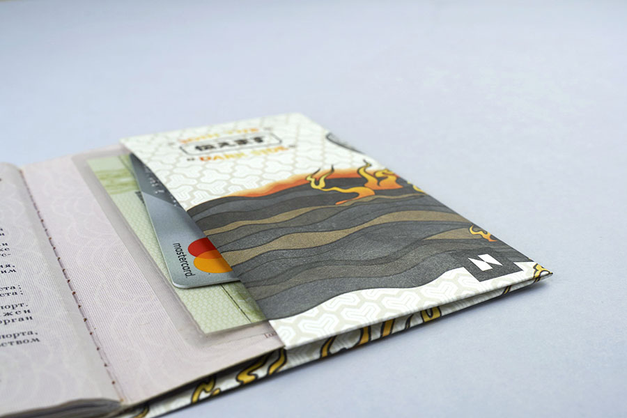 NС-025 Обложка на паспорт new darkside, белая New wallet  - Вид №3