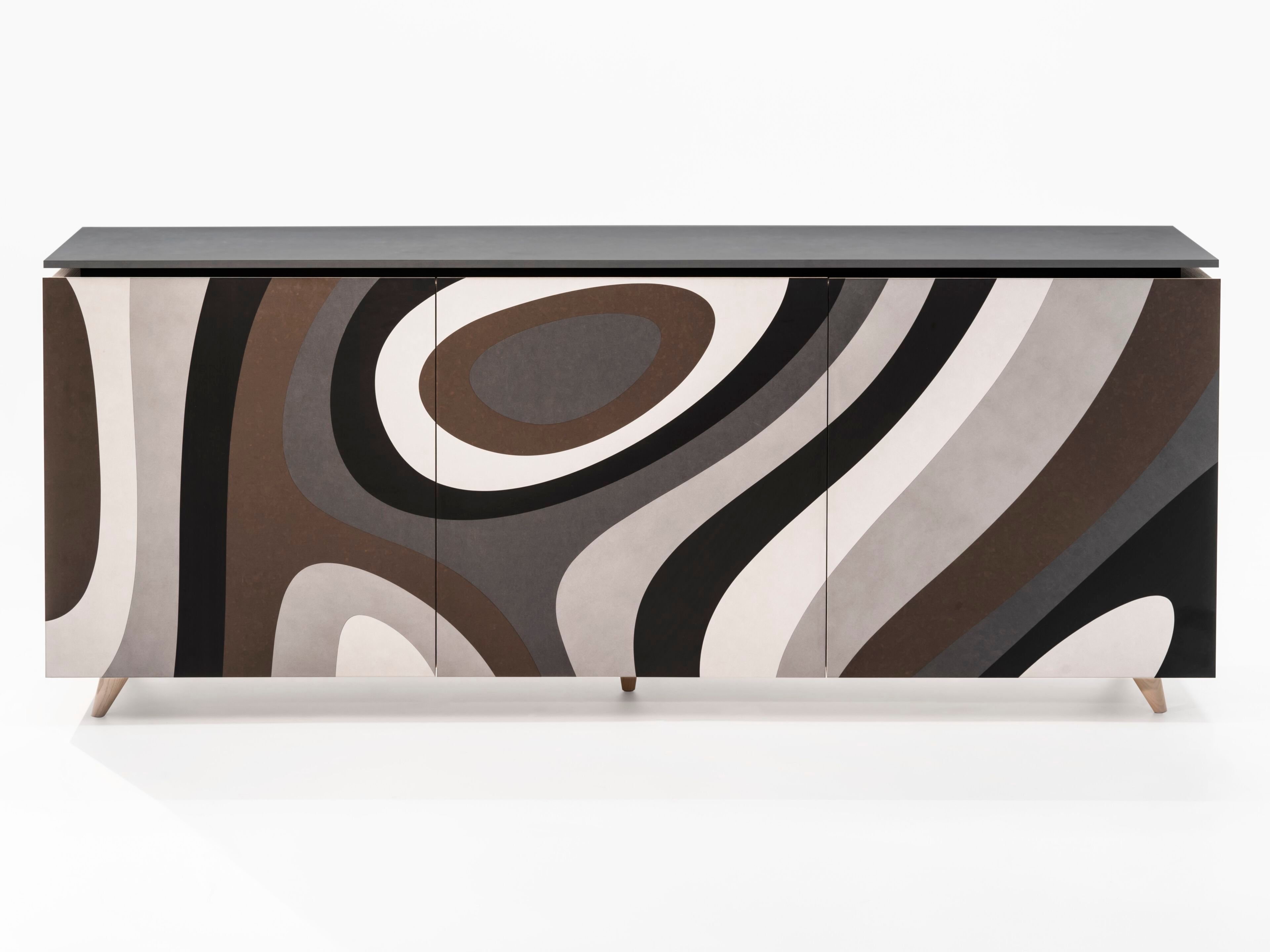 Шкаф из PaperStone® и дерева с распашными дверями Agon Essence RE-WOOD ARCH-00002079