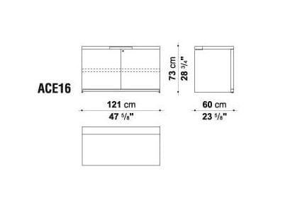 Низкий офисный шкаф с замком B&B Italia Project AC Executive ARCH-00014486 - Вид №1