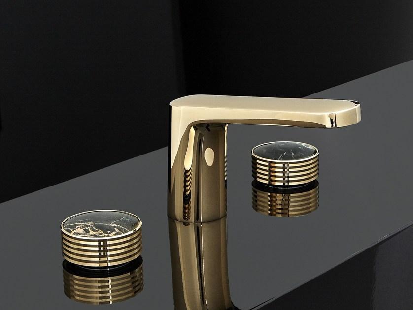 FIMA Carlo Frattini Смеситель для мойки с 3 отверстиями с глянцевой отделкой Texture sun-id-1381872