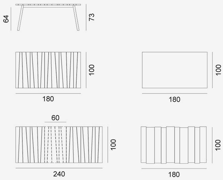 Gervasoni Прямоугольный садовый стол Gervasoni outdoor sun-id-1371743 - Вид №4