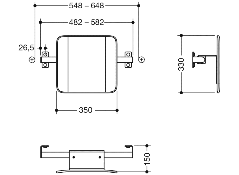 900.51.90940 поддержка спины HEWI Stützen  - Вид №2