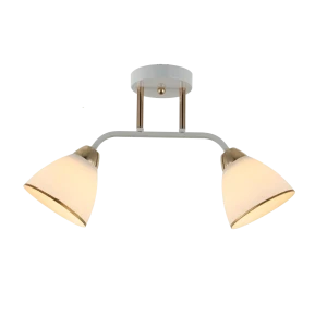 Люстра потолочная JLIGHT MINI 2 лампы 8 м², цвет белый/золото 84534212 STLM-2167685