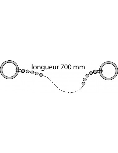 008400 000 01  В комплект входят разрезные кольца из бисерной цепочки, Д. 3,2 мм, Л. 700 мм, нержавеющая сталь Valentin Хром  - Вид №2