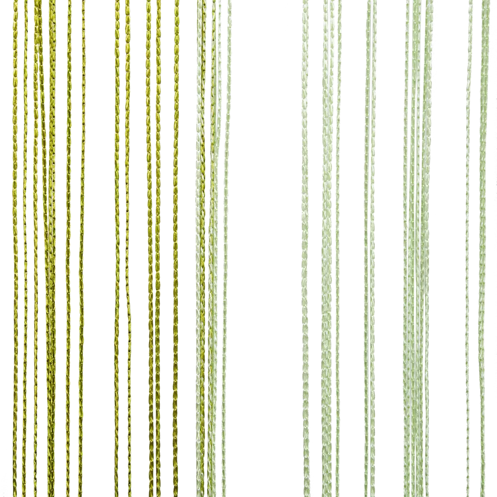 Штора нитяная Inspire, 150х280 см, цвет белый/зелёный STLM-2204704 - Вид №2