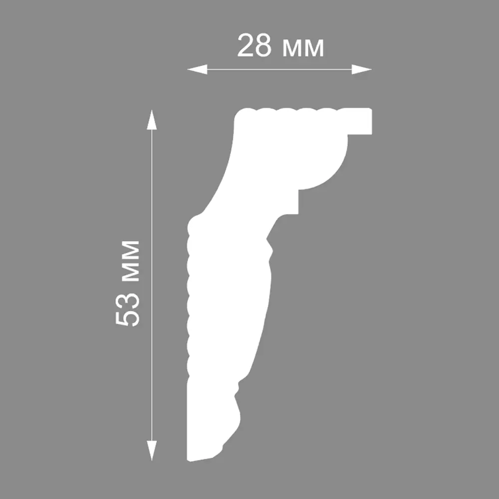 FORMAT Уголок для плинтуса белый 50 мм - элегантное решение стыков 82999267 STLM-0038654 - Вид №2