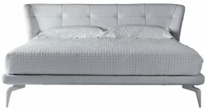 Driade Двуспальная кровать из кожи с обитым изголовьем Leeon