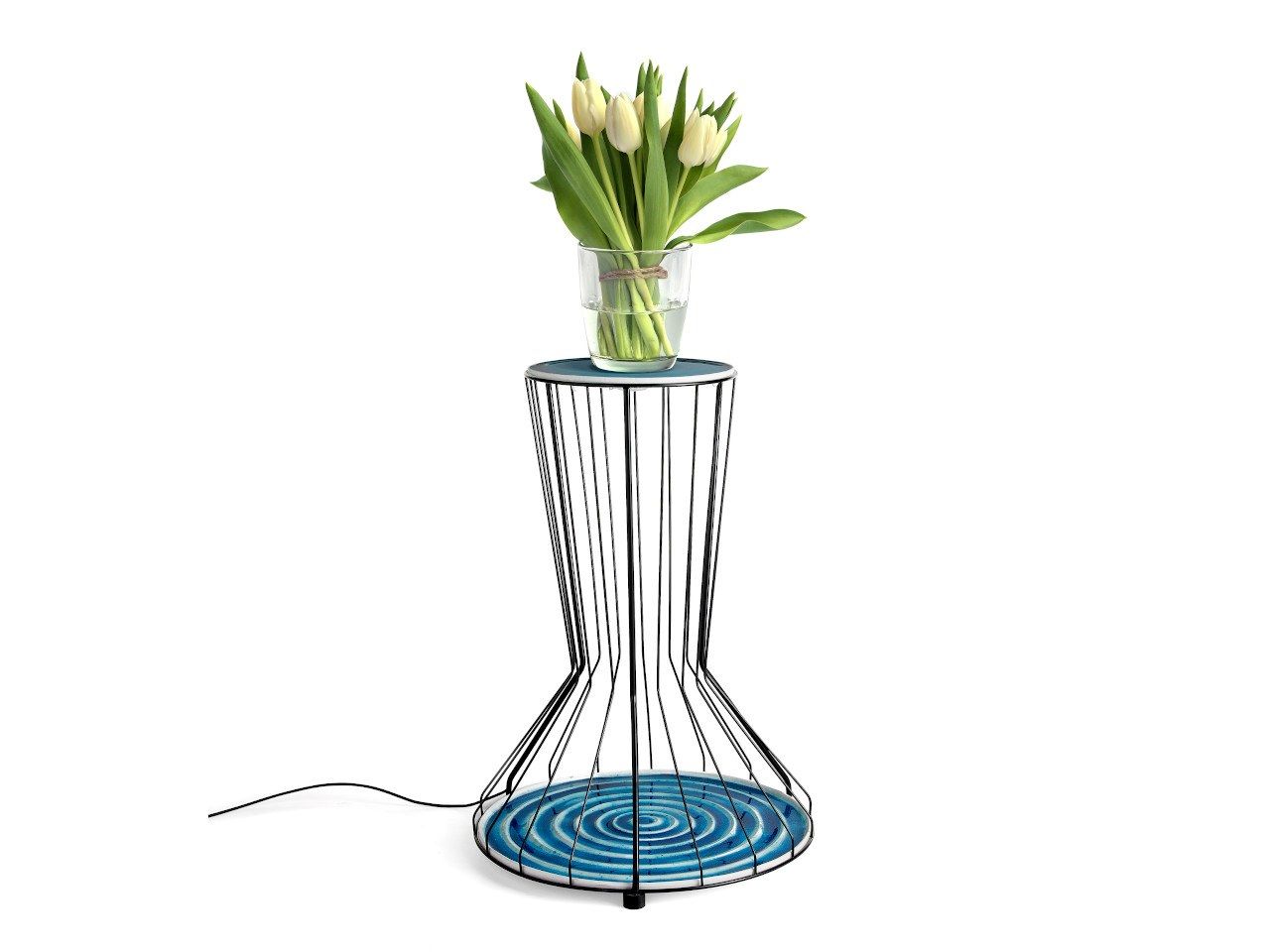 Круглый стальной журнальный столик для гостиной ENGI Tavolino luminoso ARCH-00140372