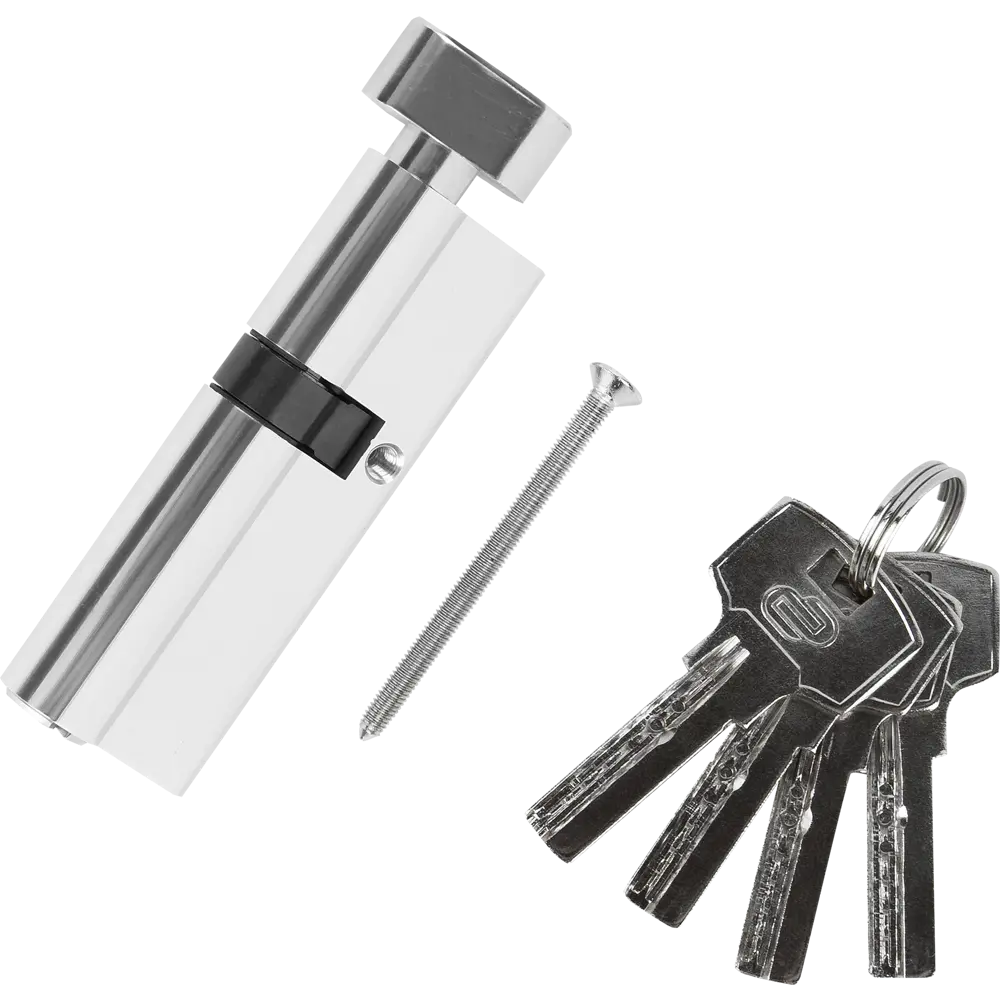 Цилиндр Standers TTAL1-3555CR с вертушкой и ключами, хромированный 82625280 STLM-1532409 - Вид №1