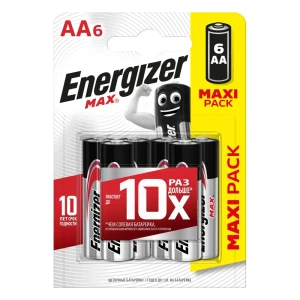 Батарейка Energizer Max AA (LR6) алкалиновая 6 шт. 14007860 STLM-2174528
